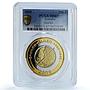 Somalia 250 shillings Galileo Galilei Science Space MS67 PCGS trimetal coin 2009