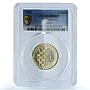 Philippines 5 piso Chess Olympiad Manila KM-262 MS 65 PCGS NiBrass coin 1992