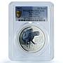 South Africa 10 rand Blue Crane KM-631 Fauna Bird PR 69 PCGS silver coin 2017