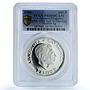 Araucania-Patagonia France 100 pesos Felipe Piedfort X#P1 PR68 PCGS Ag coin 1988