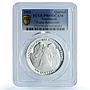 Guatemala 1 quetzal Pedro Betancourt KM-287 Religion PR 69 PCGS silver coin 2002