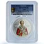 Laos 50000 kip Saint Nicholas Religion Orthodox PL 70 PCGS silver coin 2015