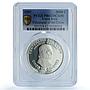 Costa Rica 5000 colones Columbus Colon KM-235 PR 62 PCGS silver coin 1997