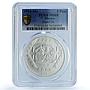 Mexico 5 pesos Dintel 26 KM-578 Precolombina Maya MS 68 PCGS silver coin 1994