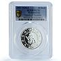 Transnistria 10 roubles Epoch Aquarius Zodiac Signs PL 70 PCGS silver coin 2007