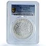 Mexico 5 pesos Serpiente Craneo KM-666 Precolombina MS 68 PCGS silver coin 1998