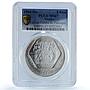 Mexico 5 pesos Lapida Tumba KM-575 Precolombina Maya MS 67 PCGS silver coin 1994