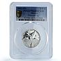 Mexico 1/4 onza Libertad Angel of Independence KM-611 PR68 PCGS silver coin 2004