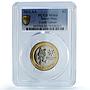 Isle of Man 2 pounds Youth Games KM-1476 Sports Cat MS 66 PCGS bimetal coin 2011