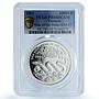 Vietnam 10000 dong Year Snake KM-57 Lunar Calendar PR 68 PCGS silver coin 2001