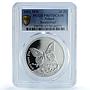 Poland 20 zlotych Swallowtail Machaon Y#415 Butterfly PR67 PCGS silver coin 2001