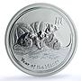 Australia 2 dollars Year Rat KM-1886 Lunar Series 2 Mouse 2 oz silver coin 2008