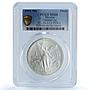Mexico 1 onza Libertad Type 1 PLATA PURA KM-494.2 MS 68 PCGS silver coin 1991