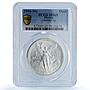 Mexico 1 onza Libertad Angel of Independence KM-494.2 MS65 PCGS silver coin 1990