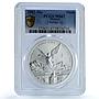 Mexico 1 onza Libertad Angel of Independence KM-639 MS 67 PCGS silver coin 2002