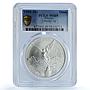 Mexico 1 onza Libertad Angel of Independence KM-613 MS 69 PCGS silver coin 1999