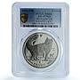 Isle of Man 1 crown Norwegian Forest KM-292 Cat Crowns MS 66 PCGS CuNi coin 1991