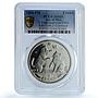 Isle of Man 1 crown Tonkinese Kittens KM-1246 Cat Crowns MS 65 PCGS Ni coin 2004