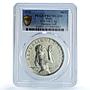 Haiti 50 gourdes Woman with Shell Mark Left KM-104.1 PR 67 PCGS silver coin 1973