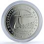 Nicaragua 10 cordobas Bordering Islets Navigation Ship proof silver coin 2002