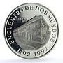 Colombia 10000 pesos Bogota Mint Encounter Two Worlds proof silver coin 1991