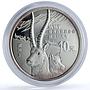 China 10 yuan Tibetian Antelope KM-1798 WWF Fauna proof silver coin 2011