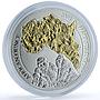Rwanda 50 francs Gorilla Gilt KM-46 African Ounce Fauna Monkey silver coin 2008