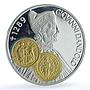 Netherlands Antilles 10 gulden Dandolo Ducato Gilt KM-57 proof silver coin 2001