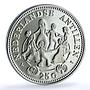 Netherlands Antilles 25 gulden Year of Child KM-22 UNICEF proof silver coin 1979