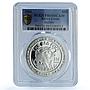 Sierra Leone 10 dollars Buffalo KM-235 Fauna Bull PR 69 PCGS silver coin 2001
