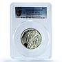South Africa 50 cents Jackal KM-319 Wildlife Fauna Dog PR 69 PCGS Ag coin 2006