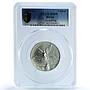 Mexico 2 onzas Libertad Angel of Independence KM-614 MS 68 PCGS silver coin 2000