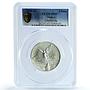 Mexico 2 onzas Libertad Angel of Independence KM-614 MS 67 PCGS silver coin 2000