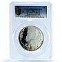 Fiji 5 dollars New York USA Gilt KM-208 City PR 69 PCGS 2 oz silver coin 2011