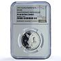 El Salvador 5 colones Independence KM-142 Jose Simeon PF 68 NGC silver coin 1971