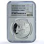 Slovakia 500 korun Kras Park KM-85 Flora Flower PF 69 NGC silver coin 2005