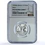 Mexico 1/4 onza Libertad Angel of Independence KM-544 PF 67 NGC silver coin 1995