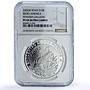 Spain 10 euros Galleon Ibero-American Navigation Ship PF 69 NGC silver coin 2002