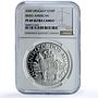 Uruguay 250 pesos Man Horse KM- 117 Ibero-American PF 69 NGC silver coin 2000