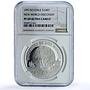 Chile 10000 pesos Ibero-American KM-230 Globe Ship PF 69 NGC silver coin 1991