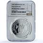 Nicaragua 5 cordobas Inditas Ibero-American Dances PF 69 NGC silver coin 1997