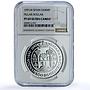 Spain 2000 pesetas Pillar Dollar KM-891 Ibero-American PF69 NGC silver coin 1991