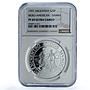 Argentina 25 pesos Zamba KM- 123 Ibero-American Dances PF69 NGC silver coin 1997
