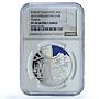 Kyrgyzstan 10 som Tamga KM-67 Khaganate Horsemans PF 70 NGC silver coin 2015