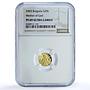 Bulgaria 20 leva Virgin Mary w/ Jesus KM-269 Madonna PF 69 NGC gold coin 2003