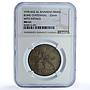 Ras al-Khaimah Rome Centennial SPQR MS 61 NGC brass medal 1970
