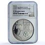Mexico Football World Cup Eagle Obv. Jules Rimet 23g PF 68 NGC silver medal 1970