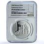Belarus 20 roubles Synkovichy Fortress KM-68 Church PF 69 NGC silver coin 2000