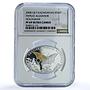 Kazakhstan 500 tenge Papilio Alexanor KM-106 Butterfly PF69 NGC silver coin 2008