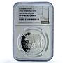 Malaysia 15 ringgit Gaur KM-19 Conservation Fauna Bull PF69 NGC silver coin 1976